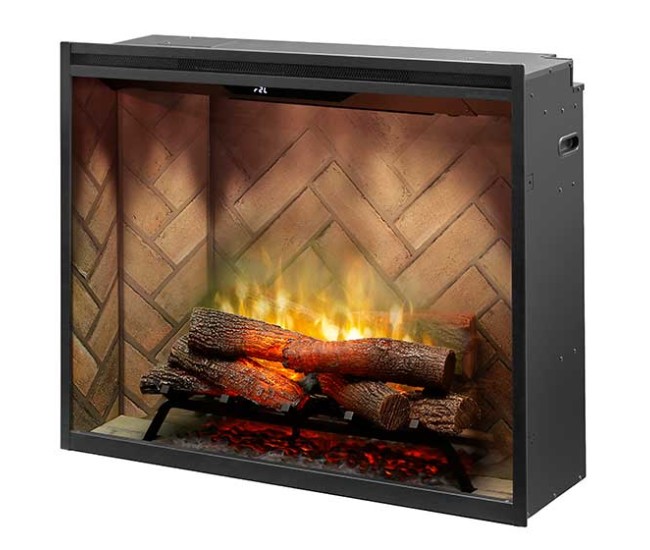 Dimplex Revillusion 36-inch Portrait Built-in Firebox with Glass Pane and Plug Kit (RBF36P-FG)